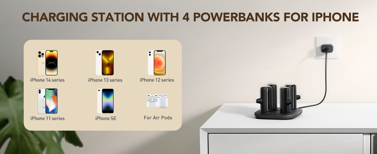 power bank for iphone portable charger 5000mah small