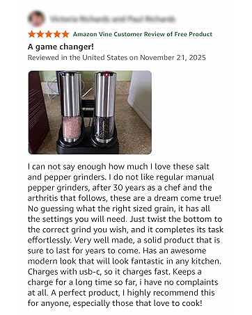 Electric Salt and Pepper Grinder Set