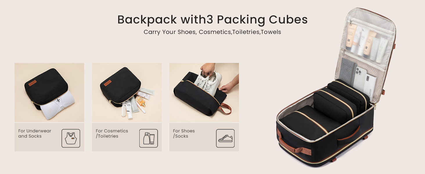 Travel Backpack for Women &amp;amp; Men, Airline Approved Carry On Luggage