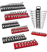 WETT 8-Piece Magnetic Socket Organizer Set, Includes 6Pcs 1/4
