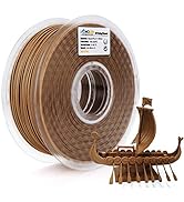 AMOLEN Dark Wood Walnut PLA Filament 1.75mm,Walnut 3D Printer Filament with 30% Real Wood Fiber,W...