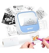 iDPRT Portable Sticker Maker Machine with 1 Roll Sticker Paper, Mini Printer Efficiently and Quic...