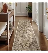 Jainmy Brown Taupe 2x6 Hallway Runner Rug, Carpet Runners 6ft for Kitchen Non Slip Washable, Farm...