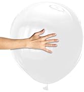KAWKALSH White Big Balloons 32pcs, 18 Inch Large Latex Giant Heavy Duty Balloons for Birthday Wed...