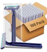 MAGDIY Disposable Razors Bulk for Men 100 Pack, Homeless Supplies Bulk, Twin Blade Mens Travel Su...
