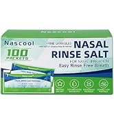 Nascool Saline Packets, Premixed Salt Packets for Nose Wash Refill (100 Counts)
