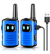 Rechargeable Kids Walkies Talkies Toys: 2 Pack Kids Walkie Talkies Birthday for 3 4 5 6 7 8 Year ...
