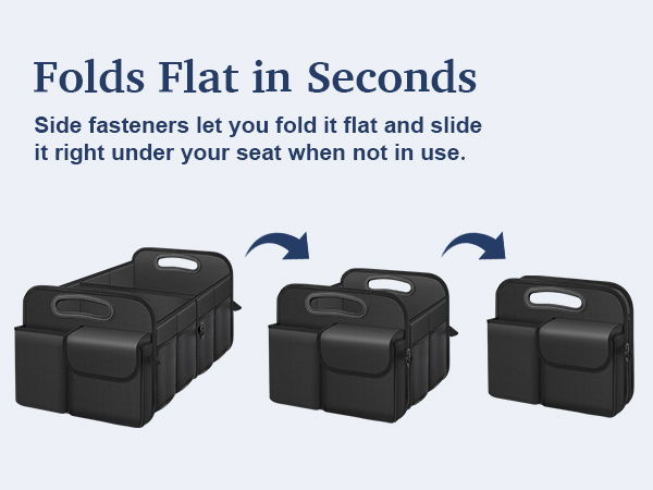 Collapsible car organizer and storage