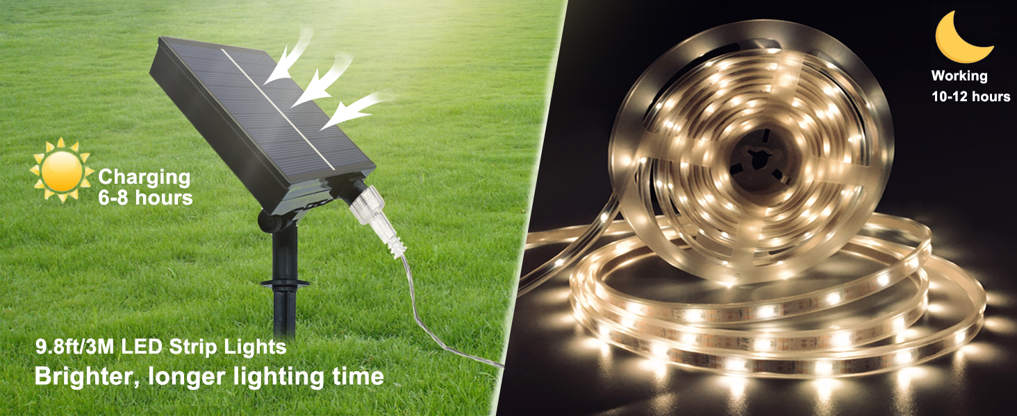 solar led strip lights outdoor