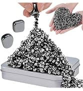 JUNYANG Magnetic Balls, Over 1000 Pcs Mini Magnetic Putty, with 2 Large Smooth Magnetic Beads, Fu...