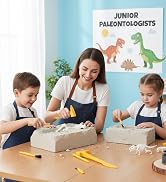 10 Set Excavation Tool Kit: Dino Fossils Dig Kit for Kids, Bulk Archaeology Dig Tools wi...