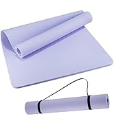 Wimwum Extra Wide Yoga Mat 72"x 32" - Non Slip TPE Exercise Mat for Home Workout, 6mm High-Densit...