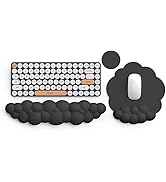 Lauspuck Cloud Keyboard Wrist Rest and Mouse Pad with Wrist Support Set, Ergonomic PU Leather Mou...
