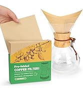 BYKITCHEN Pre-folded Pour Over Coffee Filter, Natural Unbleached Square Disposable Coffee Filter ...