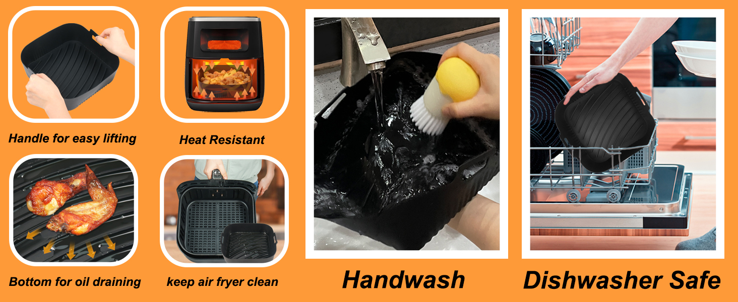 air fryer silicone liners 9 inch square