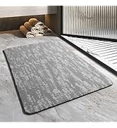 MontVoo Bathroom Rug Mat, Soft and Absorbent Microfiber Bath mat, Non-Slip Shower Rug, Machine Wa...