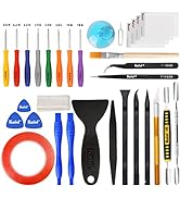 Kaisi 32 in 1 Professional Electronics Screen Opening Pry Tool Repair Kit with Steel and Carbon F...