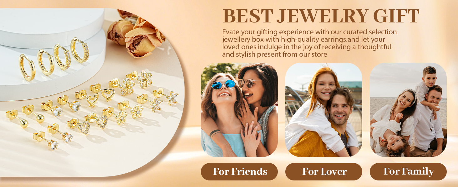 small gold stud earrings set for women earring sets gold plated earrings for women earrings set