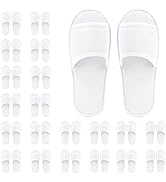 Frcctre 20 Pairs Disposable Slippers, Open Toe Comfortable Cotton Disposable Spa Slippers, Bulk U...