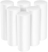 VILLCASE 6pcs White Foam Cylinder for Crafts, Chritstmas Foam Tube Polystyrene Brick White Cylind...