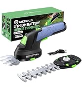 SakerPlus Cordless Grass Shears &amp; Hedge Trimmer - 2-in-1 7.2V Electric Bush Trimmer, Lightweight ...