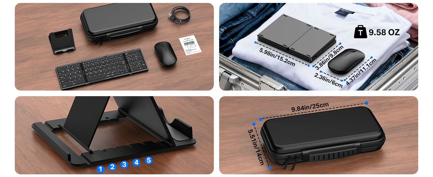 foldable keyboard and mouse