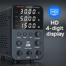 HD 4-digit display and indicator.