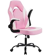 DUMOS Gaming Ergonomic Office Chair for Adults, Height Adjustable Computer Desk Chair with Flip-u...