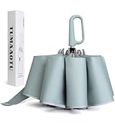 QWB TUMAAOTU Inverted Umbrella with Carabiner Handle, Wind Proof Umbrellas For Rain, 46 Inch Port...