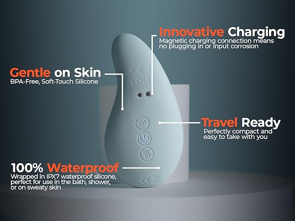 facial trigger point massager on a bathroom counter