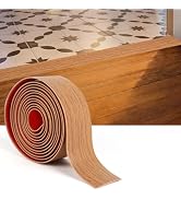 2" x 20Ft Floor Transition Strip Self-Adhesive Cover Strips, Threshold Floor Gap Vinyl Flooring T...