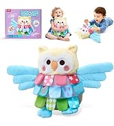 JoyCat Sensory Owl Stuffed Animal Plush, 13'' Montessori Baby Toy for 0-12 Months, Soft Tummy Tim...