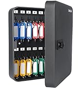 Uniclife 28-Key Steel Key Cabinet with Combination Lock Wall Mounted Key Organizer with Resettabl...