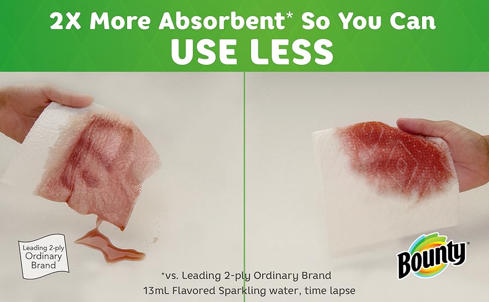 2X More Absorbent So You Can USE LESS