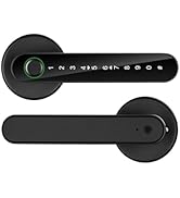 EVANSHOW 4-in-1 Keyless Entry (Fingerprint/Code/IC Card/Key) Smart Door Knob Fingerprint Lock Bio...