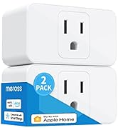 Meross Smart Plug Mini Support Apple HomeKit, Siri, Alexa, App Control, Timer, 15A & Reliable Wi-...