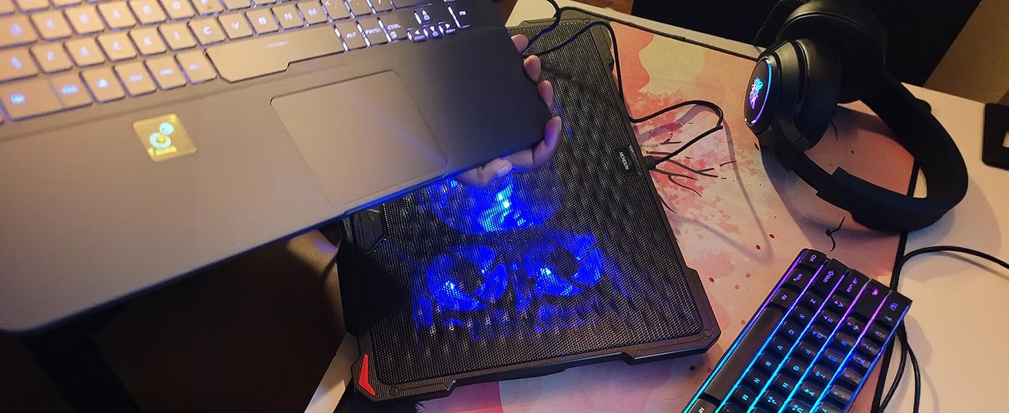 laptop fan cooling pad for lap lapdesk use with phone holder heat dissipation deck rack booster fan