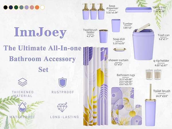 bathroom accessories set