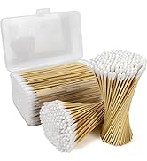 500 Count Long Cotton Swabs - 6 Inch Bamboo Cotton Swabs - Biodegradable Tips Applicators for Cle...