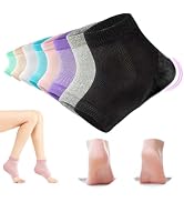 8Pairs Moisturizing Gel Heel Socks, Silicone Heel Socks, Heel Socks for Dry Cracked Feet Women, T...