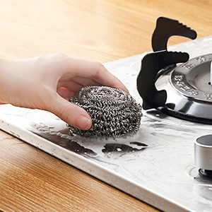 Steel Wool Scrubber for Kitchens Bathroom