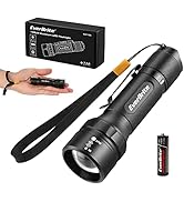 EverBrite 150 Lumen Super Small Mini LED Flashlight, 3 Lighting Modes, Zoomable Adjustable Focus ...