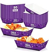 50 Pcs 2026 Graduation Decorations, Graduation Food Trays 2 Styles, Purple Congrats Grad Class of...
