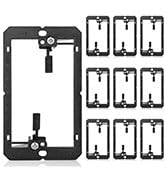 10 Pack Wallboard Mounting Bracket Low Voltage Wall Plate Drywall 1 Gang 2 Gypsum Board Cables Pa...