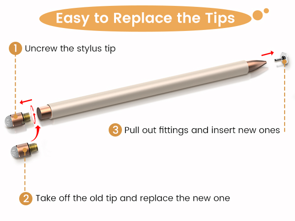 easy to replace stylus tips