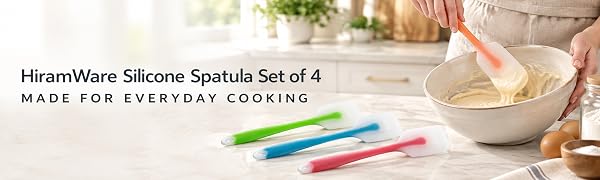 hiramware silicone spatula set made for everyday cooking