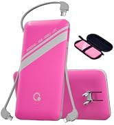 10000mAh Power Bank, Q Slim Portable Charger,4 Output External Battery Pack with Built-in AC Wall...