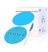 PARLAIM Round Thermal Labels 3 Inch Sky Blue, 500PCS Circle Direct Thermal Printer Sticker for Ho...