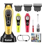 KEMEI 1921 Beard & Hair Trimmer for Men Professional, 9000 RPM Trimmers for Barbers, 2500 mAh Zer...
