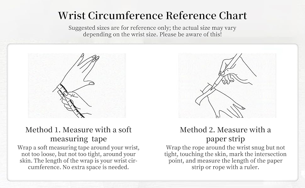 Wrist Circumference Reference Chart